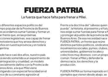 El peronismo se define comunicado