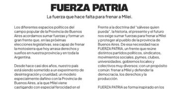 El peronismo se define comunicado