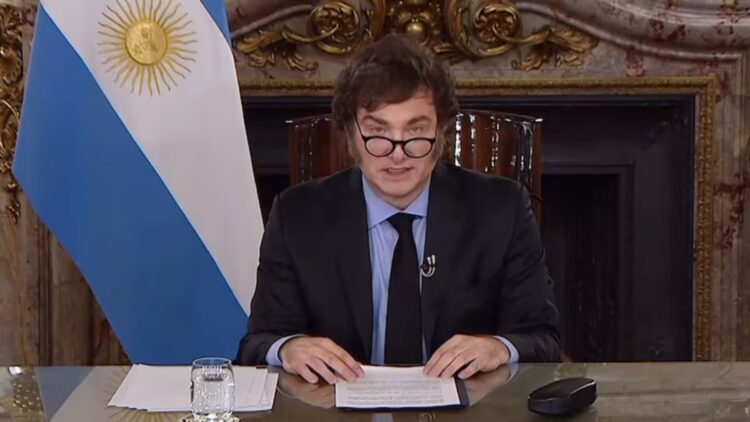javier milei presidente argentina cadena nacional